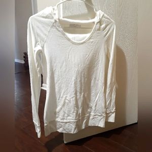 Extra Small White Mossimo Supply Company Casual Long Sleeve T-Shirt Hoodie.